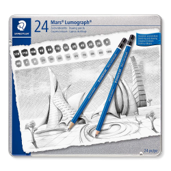 STAEDTLER BLYERTSPENNA MARS LUMOGRAPH 24-SET